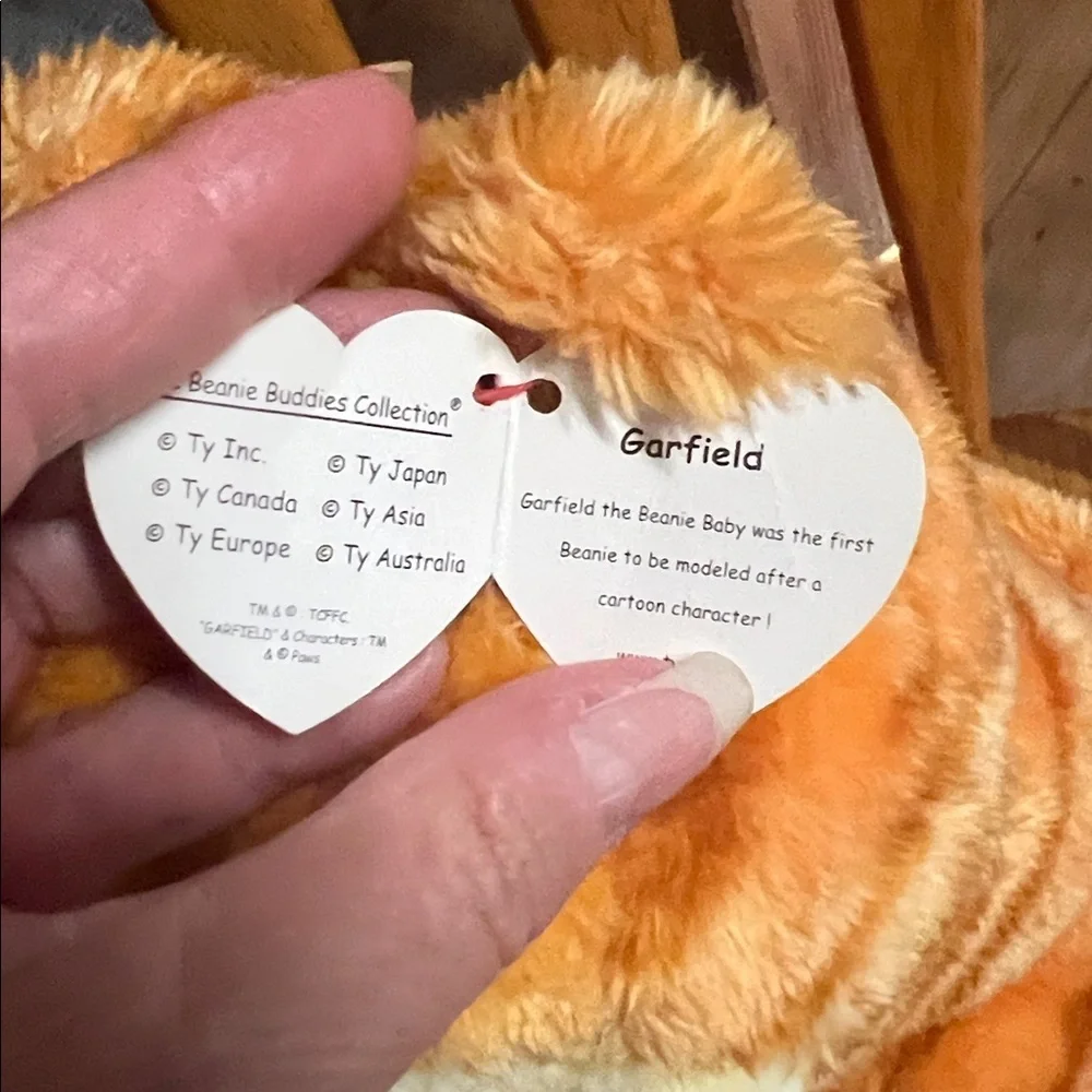Vintage Ty Orange and Cream Cat Plush Garfield 2004